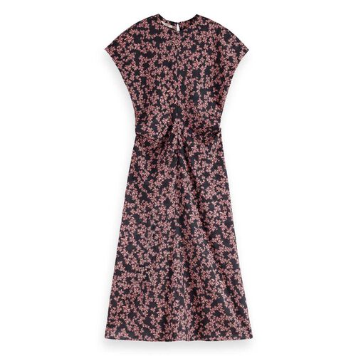 Scotch & Soda Satin Jacquard Midi Dress